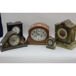 One box of Victorian / Art Deco mantle clocks,