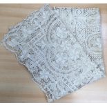 Long cream lace table cloth - 156 x 250 cms approx