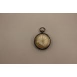 A late 19th Century silver ladies fob watch in later domed case