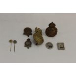 WW1 Interest: Minature Silver framed photos of Field Marshall John French: stick pin made from a