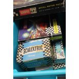 Scalextric: A collection of assorted Scalextric to include GP3 set and others. (One box)