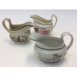 Three early 1800's creamers (3)