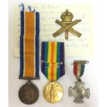 WW1 British War Medal and Victory Medal to 131571 Pte J Richie, MGC.