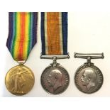 WW1 British War Medal and Victory Medal to 73475 Pte H Schofield , Royal Welsh Fusilers,