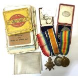 WW1 British 1914-15 Star, War Medal and Victory Medal to 2192 Pte (later Clp) A Nasymth,