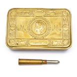 WW1 British Princess Mary's Gift Tin 1914 complete with Bullet pencil.