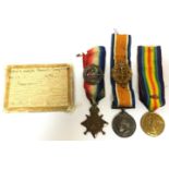 WW1 British Medal group to T4-144285 Drv J Weaver, ASC comprising of 1914-15 Star,