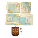 WW2 British four silk escape maps of the Far East covering Burma, Thailand, Malaya etc,