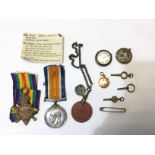 WW1 British 1914-15 Star and British War Medal to 18173 Pte G E Hill, Lancs Fusiliers,