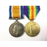 WW1 British War Medal and Victory medal to 183978 Pte W Capewell, Labour Corps.