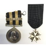 The Order of St John medal. Complete with ribbon. Enamel a/f.