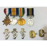 WW1 British 1914-15 Star, War Medal and Victory Medal to 20765 Pte T McColgan,