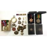 WW2 British replacement medals: boxed War & Defence Medals: Boxed 1939-45 Star: Africa Star with