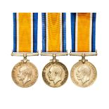 WW1 British War Medals x 3 to members of Scottish regiments: 6144 Pte J McCall,