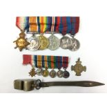 WW1 British Medal Group; 1914-15 Star, War Medal, Victory Medal, 1939-45 War Medal,