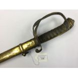 A Victorian Army Officers Sword. Overall length 100cm. Wire bound Shagreen grip.