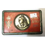 Queen Victoria's South Africa Gift tin 1900. No contents.