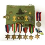 WW2 British Medals: 1939-45 Star: Italy Star: France & Germany Star: Burma Star: Pacific Star: