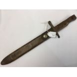 WW1 Canadian Ross Bayonet. 257mm long blade. Dated 9/13 to pommel. Maker marked "Ross Rifle Co.