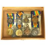 WW1 British family group of medals relating to four brothers from the Swift family: British War