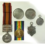 Queens South Africa Medal with South Africa 1901, Transvaal,