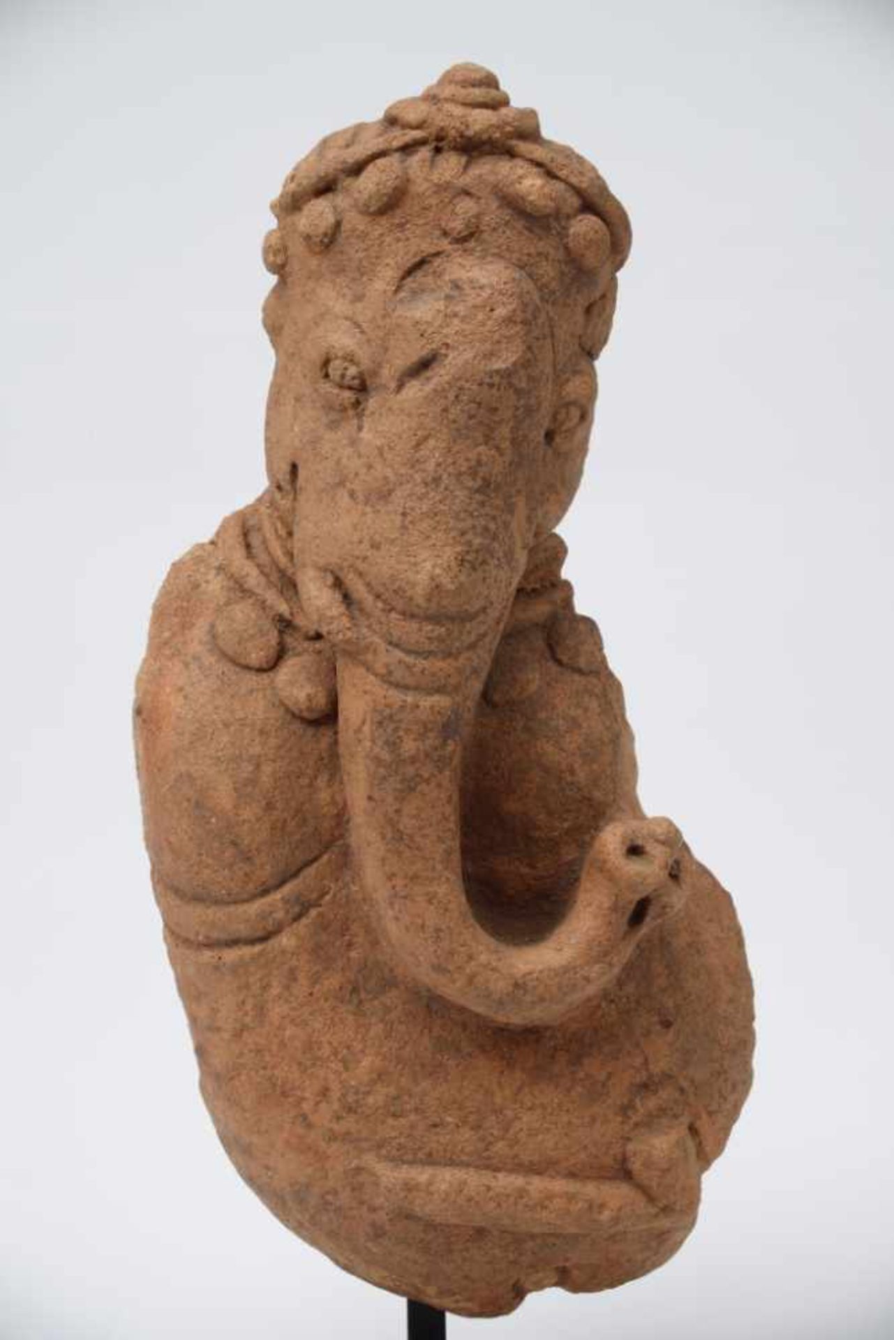 GANESHA Clay, India, 5th - 6th centuy, H: 29 cm / W: 14 cm Unusal body of Ganesha,