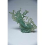 GREEN JADE LADYjade,China, Qing DynastyH: 16 cm