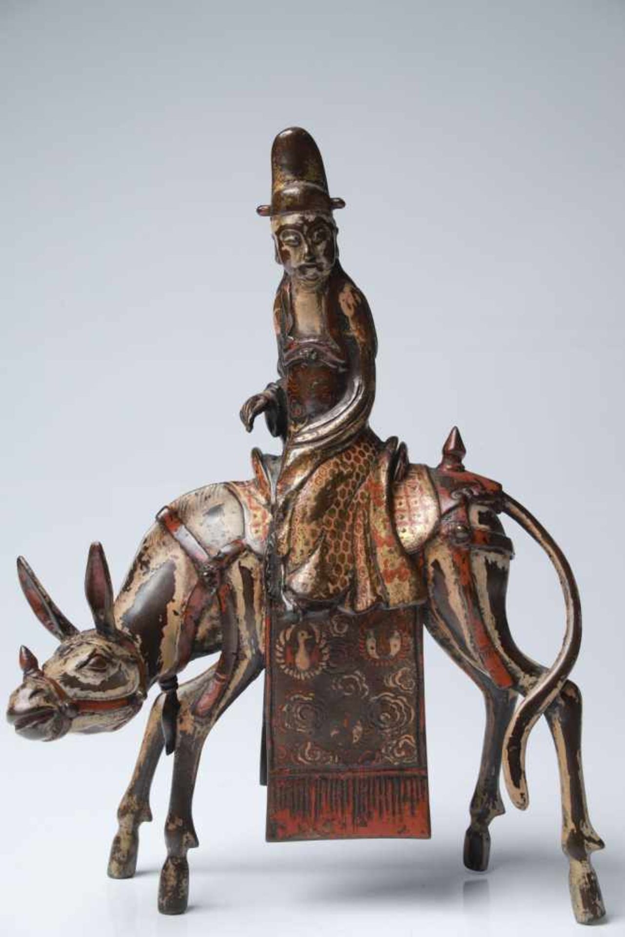 TANG PERIOD POET TU FU RIDING A DONKEY' CENSERbronze,China , Kangxi DynastyH: 26 cm