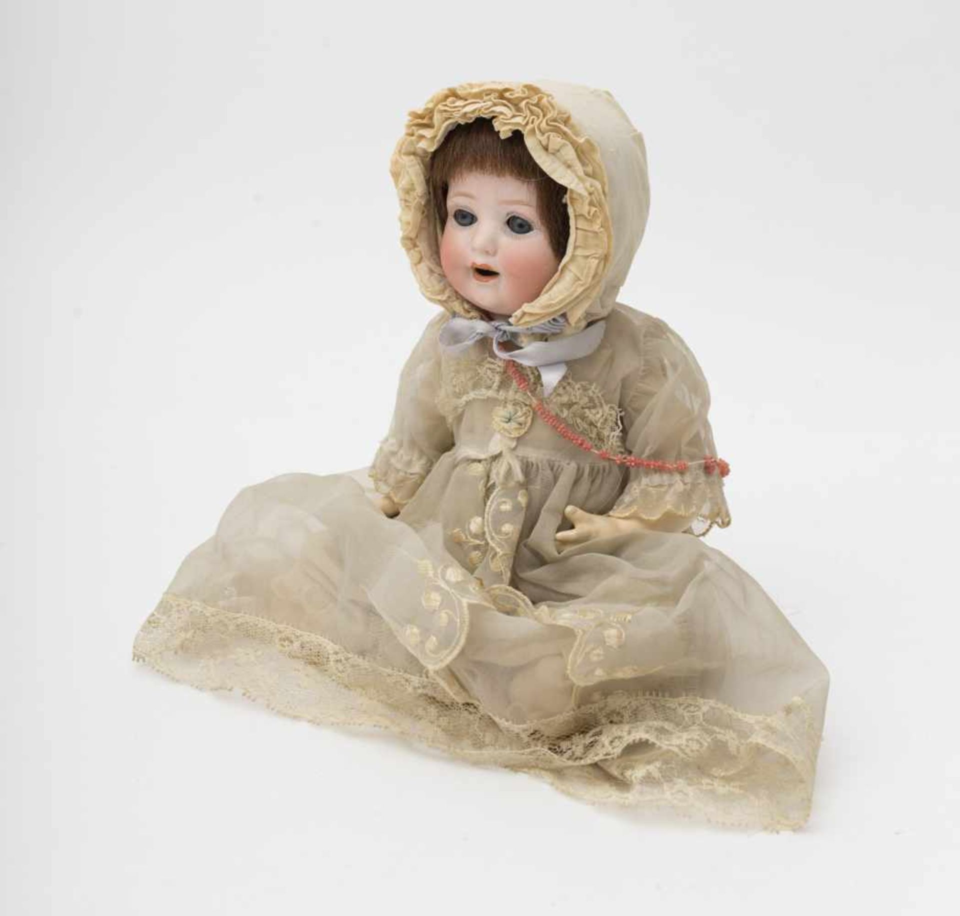 German character baby doll Made of biscuit, open mouth, branded “HEUBACH KOPPELSDORF 300 6/0” H=