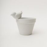 François Xavier Lalanne (1927-2008)Bird pot, 1998Biscuit porcelain vase from Paris. Signed and