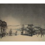 Roger Hebbelinck (1912-?)Snowy landscape, according to Valerius de SaedeleerPrint on paper,