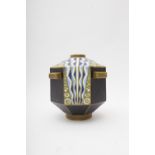 Charles Catteau (1880-1966) and Boch Frères KeramisRare Art Deco vase, 1927Octagonal shape,