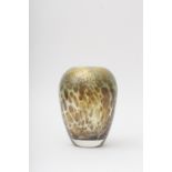 Jean-Claude Novaro (1943-2014)Golden vase, 1985Egg-shaped blown-glass vase, decorated with leaves