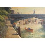 Harry Maas (1906-1982)"The Ouse at York August Bank Holiday"Oil on canvas, signed 'Harry Maas