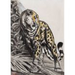 Paul Jouve (1878-1973)Panther walkingPencil, ink and gouache on paper, signed 'P. Jouve' at lower