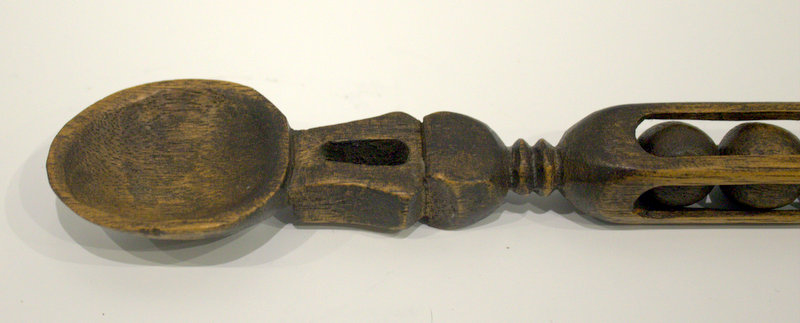 Welsh Love Spoon Token, Of Typical Form, Length Including Chain 15 Inches - Image 3 of 5