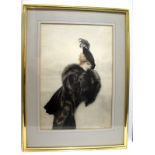 TRISTAM RICHARDS Print Of An Elegant Woman, Pariser Chic, Dated 1914, Signed And Numbered No.30,