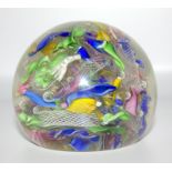 Large 1920's Murano latticino Paperweight