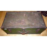 Metal Bound Steamer Trunk, Well Worn A/F