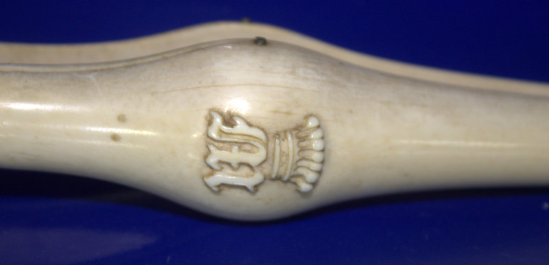 Victorian Carved Ivory Glove Stretcher, Carved To The Handle With Floral Decoration And Carved