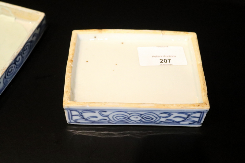 Antique Chinese Blue & White Porcelain Trinket Box And Cover, Ming Period. 3 x 4 Inches - Image 5 of 5