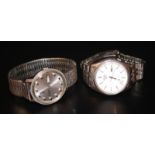 Two Gents Automatic Wrist Watches, Accurist Day date With Silvered Dial & Seiko 5 Day Date, White E