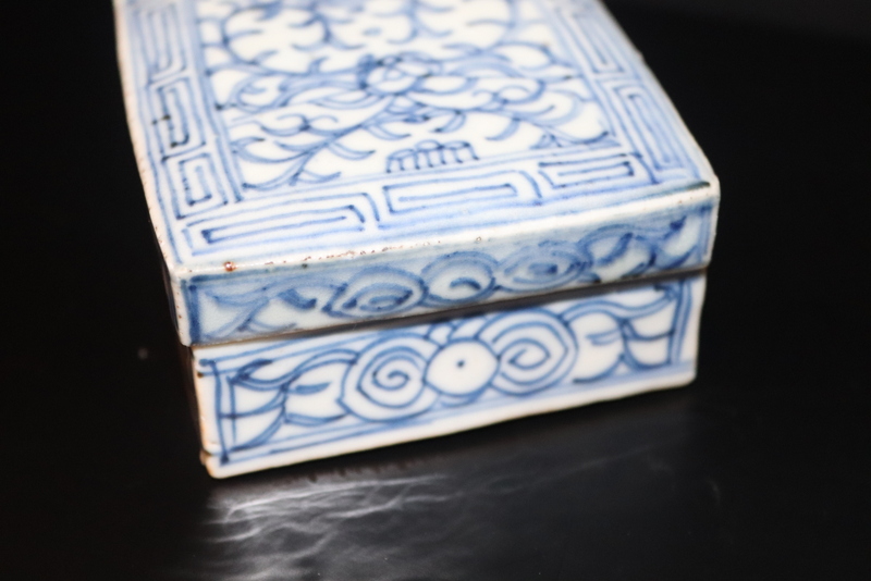 Antique Chinese Blue & White Porcelain Trinket Box And Cover, Ming Period. 3 x 4 Inches - Image 2 of 5