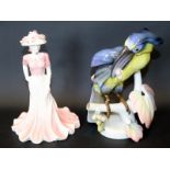 Coalport Ladies Of Fashion Liz Figurine. Together With A Rosenthal