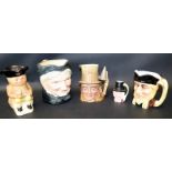 Collection Of Five Toby & Character Jugs, To Include Beswick