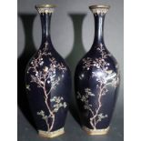 Hayashi Kodenji (Attrib) Pair Of Cloisonné Vases, c.1885/90