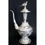 Sino Tibetan Silver Embossed Ceremonial Wine Ewer