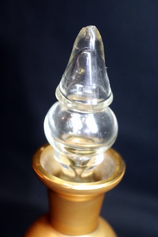 19thC Continental Etched Glass Decanter With Gilt Neck And Base, Floral Decoration - Image 4 of 4