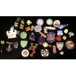 Mixed Collection Of Pin Badges To Include Enamel, Butlins, Beatles, Empire Exhibition