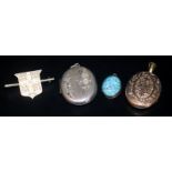 Small Mixed Lot Comprising A Large 925S Silver Locket, Fully Hallmarked